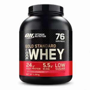 Optimum Nutrition Gold Standard 100% Whey Protein Powder Delicious Strawberry 2.28 kg (76 Servings) Schweiz | 7684KDCXN