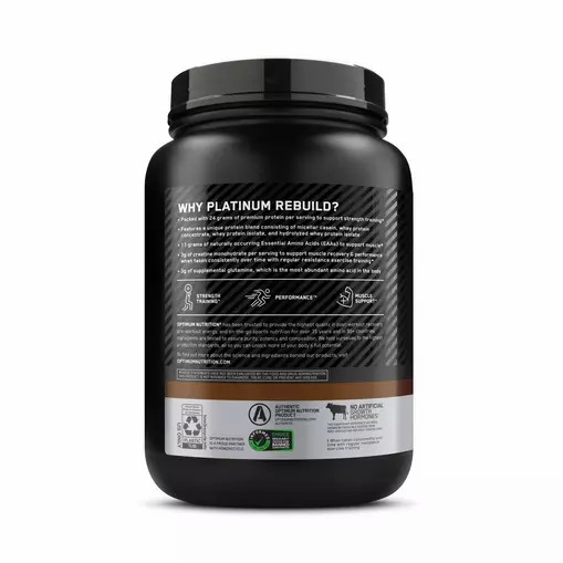 Optimum Nutrition Platinum Rebuild Dark Chocolate 1.67 lb (20 Servings) Schweiz | 9381WQINM